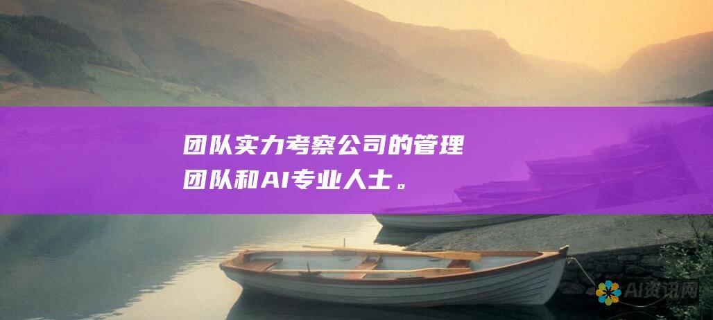 团队实力：考察公司的管理团队和AI专业人士。拥有经验丰富的行业专家和创新者的公司更有可能取得成功。